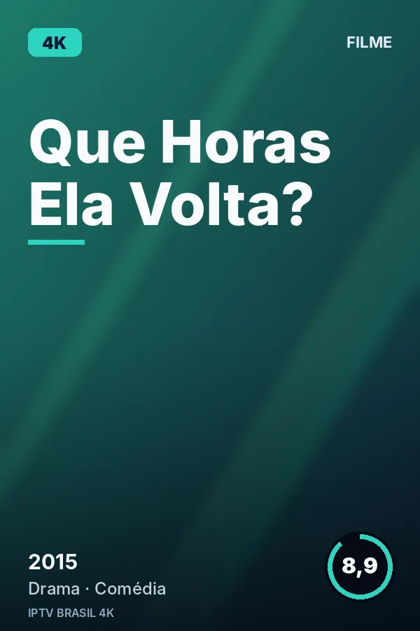 Capa ilustrativa de Que Horas Ela Volta?